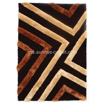 Jadual Rugs Shagy Tufted dengan reka bentuk moden 3D